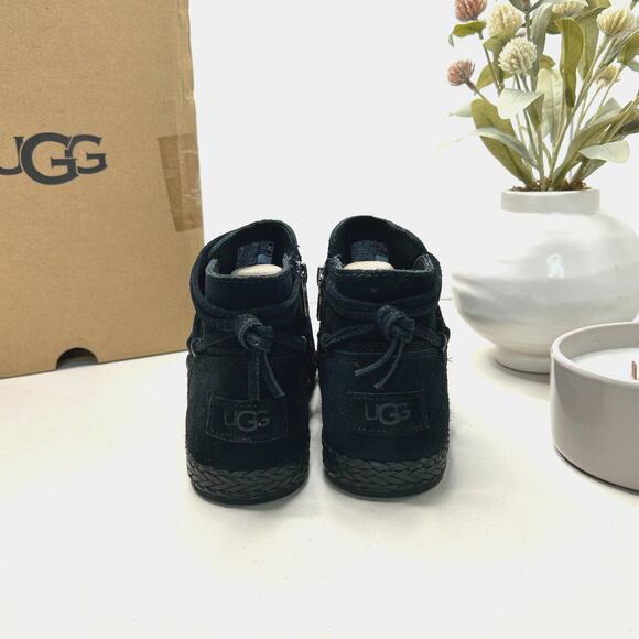 UGG Rianne Suede Ankle Boots Zipper Black 1123598 Women's US 6.5 NWB - Picture 5 of 10